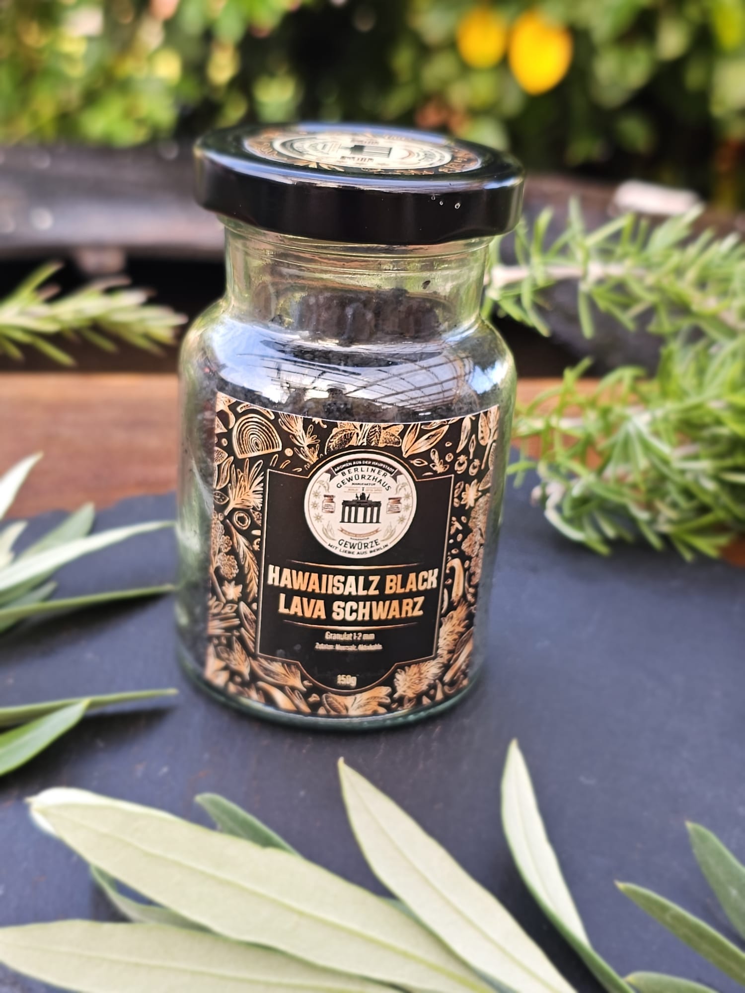 Hawaisalz Black Lava  Schwarz 1-2 mm 150g - Berliner-Gewürzhaus-Manufaktur 