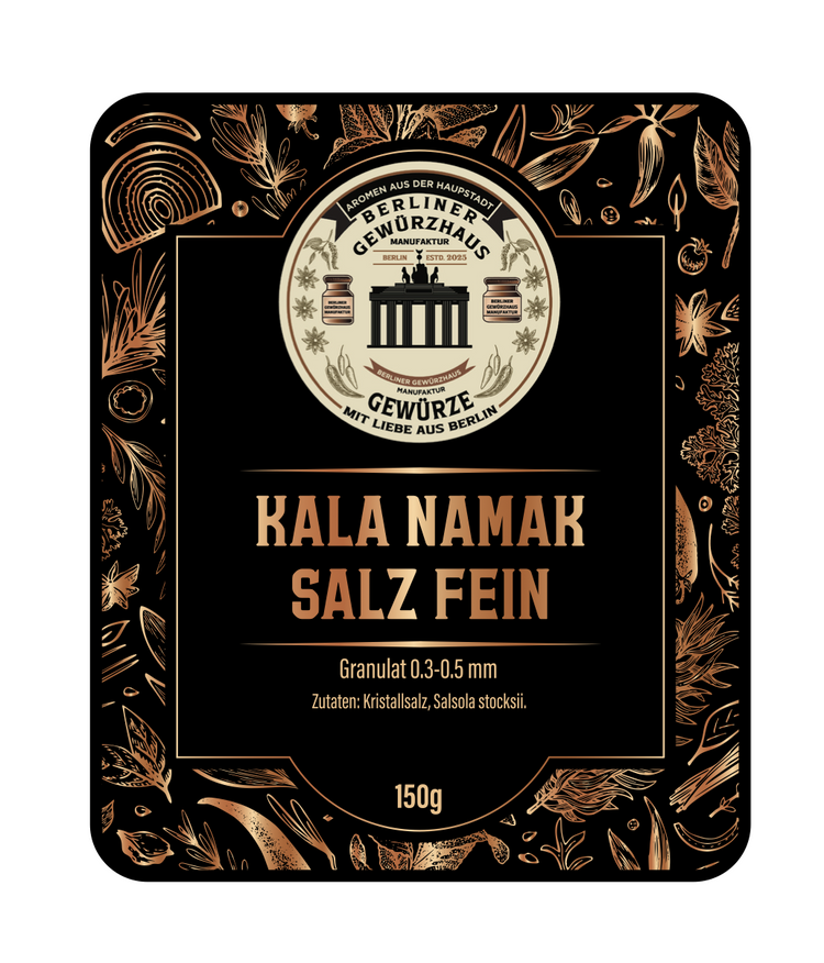 Kala Namak Salz Granulat 2-5 mm 165g - Berliner-Gewürzhaus-Manufaktur 
