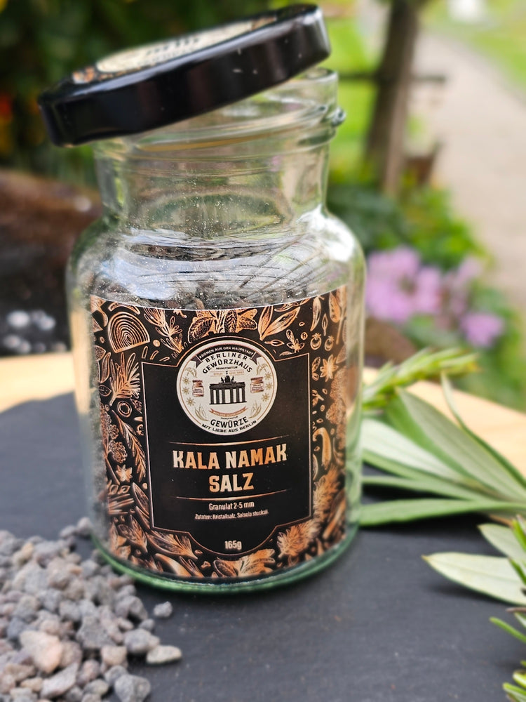 Kala Namak Salz Granulat 2-5 mm 165g - Berliner-Gewürzhaus-Manufaktur 