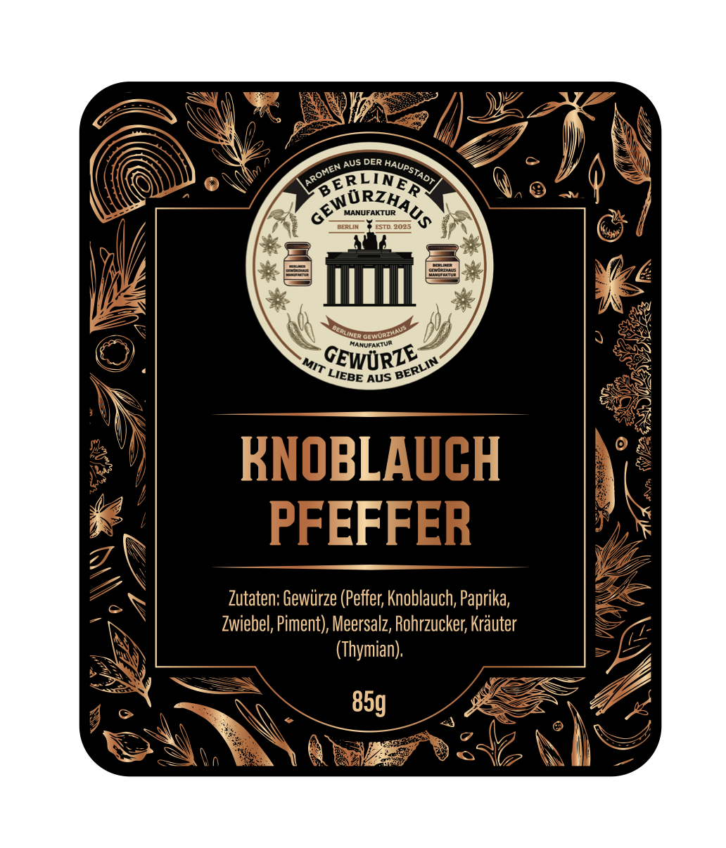 Knoblauchpfeffer 85g - Berliner-Gewürzhaus-Manufaktur 