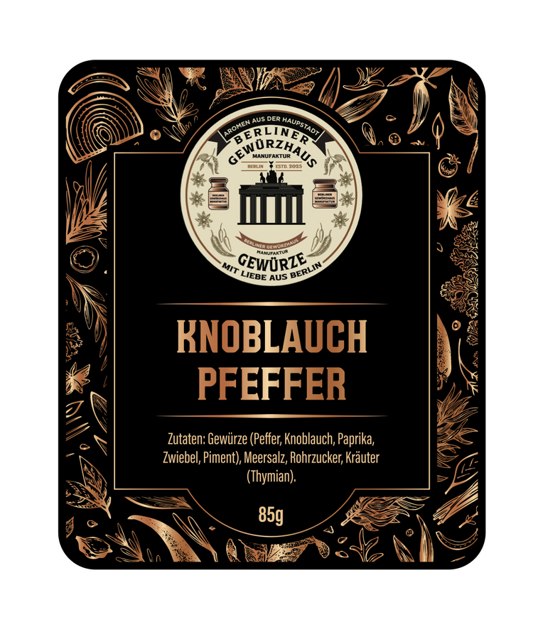 Knoblauchpfeffer 85g - Berliner-Gewürzhaus-Manufaktur 