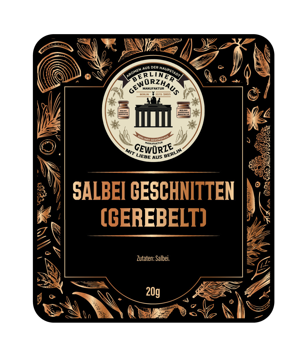Salbei geschnitten/gerebelt 20g - Berliner-Gewürzhaus-Manufaktur 