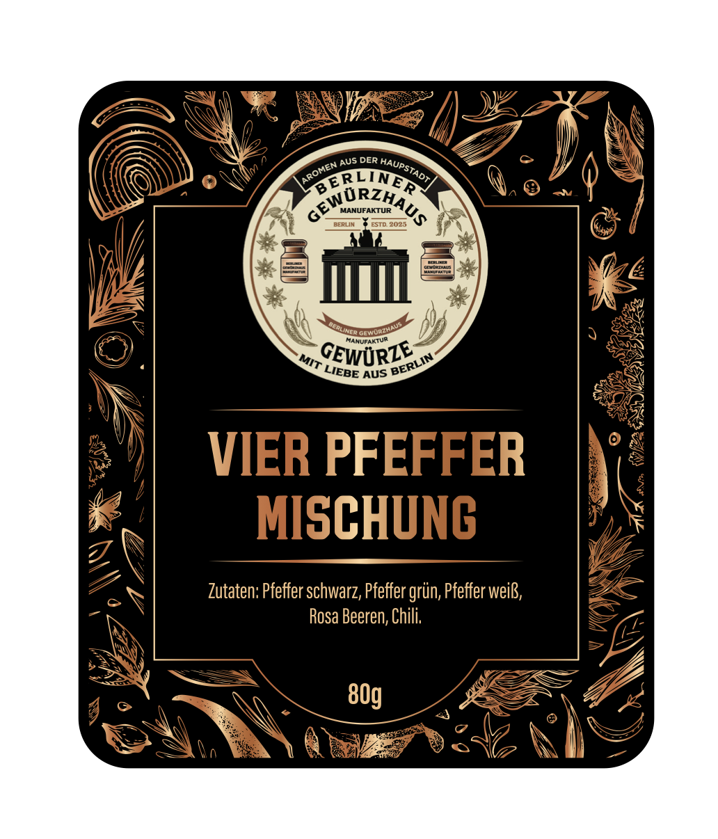 Vier Pfeffer Mischung 80g - Berliner-Gewürzhaus-Manufaktur 